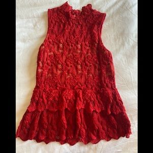 Nightcap red lace top
